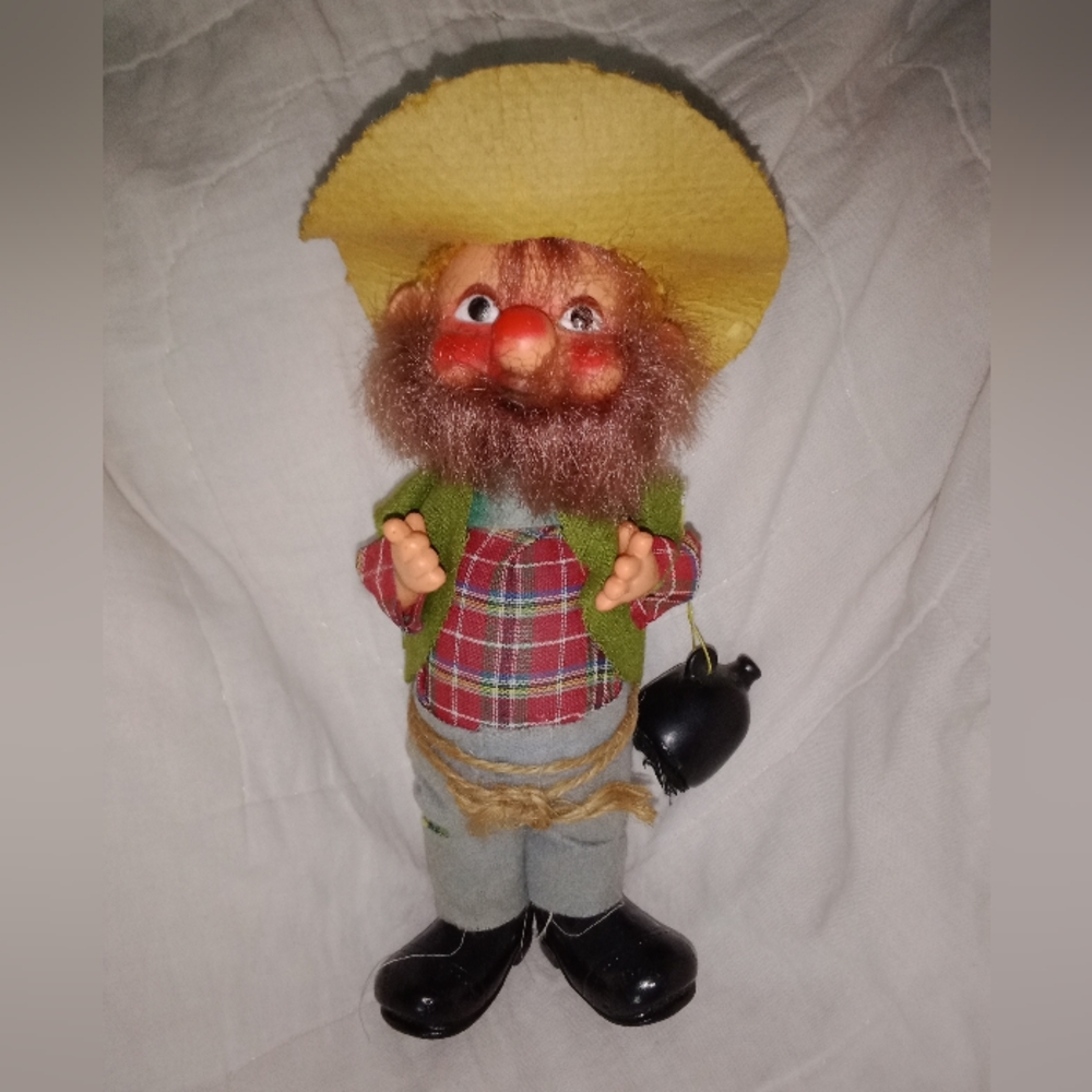 Vintage Hobo Hillbilly Redneck Drunkard With Whiskey Jug 8" Tall Made In Japan